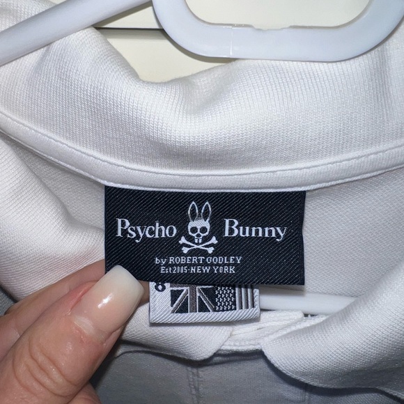 Men’s psycho bunny polo shirt, size 8 White and Orange - Picture 6 of 6